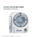 6-in-1 Rechargeable Fan (Open Box)